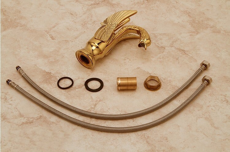 Gold Finished Swan Faucet  -  Gold Water Taps & Faucets