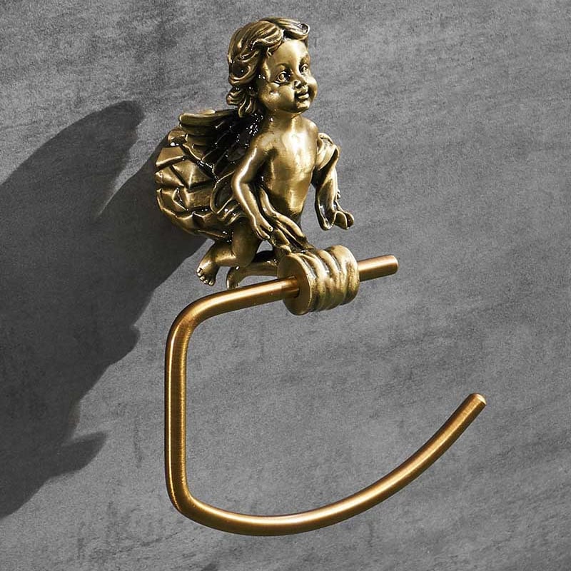 Bronze Angel Towel Ring  -  Bathroom Accessories