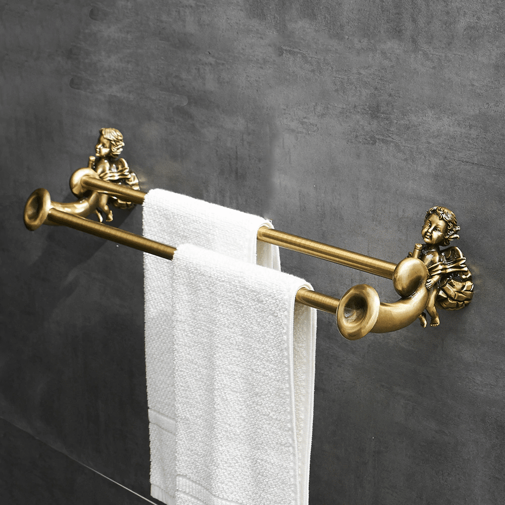 Bronze Angel Double Towel Bar  -  Bathroom Accessories