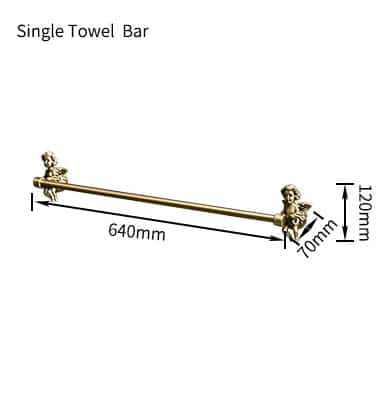 Bronze Angel Single Towel Bar  -  Bathroom Accessories