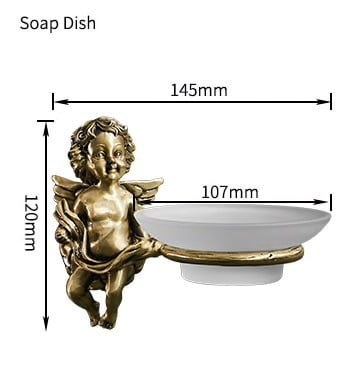 Bronze Angel Soap Dish  -  Bathroom Accessories