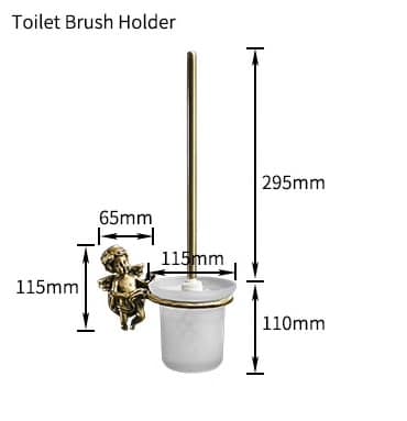 Bronze “Lovers” Toilet Brush & Holder  -  Bathroom Accessories