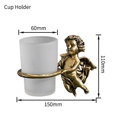 Bronze Angel Cup Holder  -  Bathroom Accessories