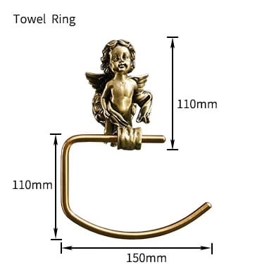 Bronze Angel Towel Ring  -  Bathroom Accessories