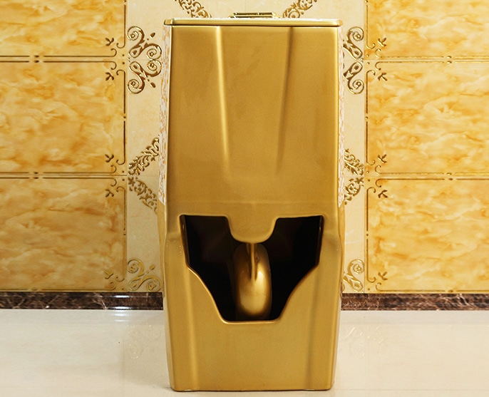 White and Gold Toilet  -  Gold Toilets
