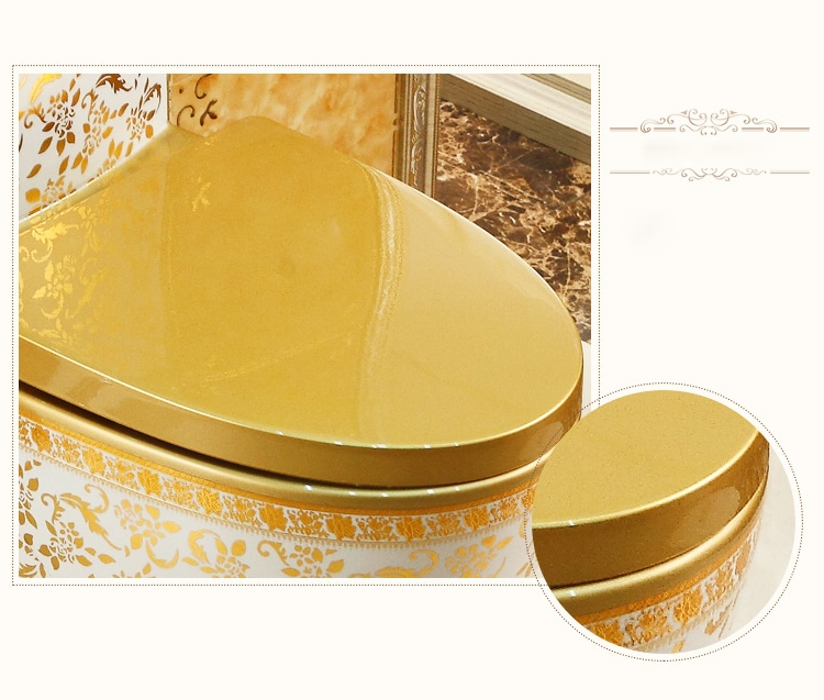 White and Gold Toilet  -  Gold Toilets