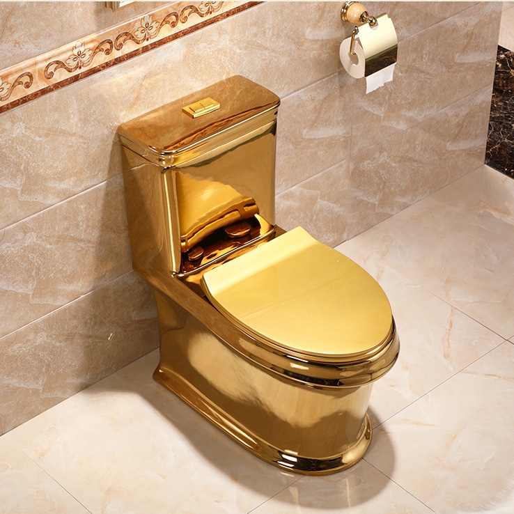 Classic Plain Gold Toilet  -  Gold Toilets