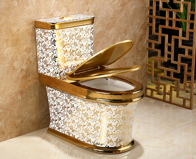 Gold Pattern Toilet  -  Gold Toilets
