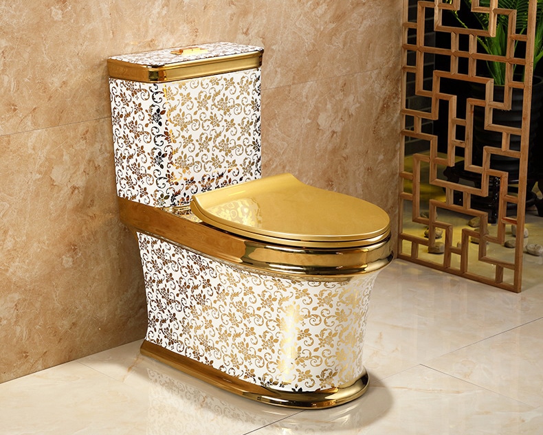 Gold Pattern Toilet  -  Gold Toilets