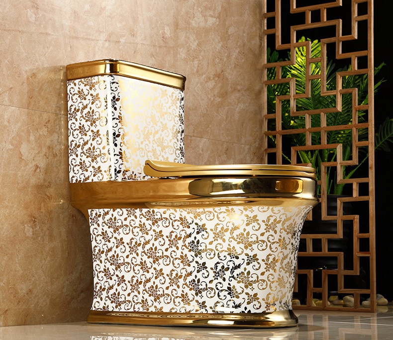 Gold Pattern Toilet  -  Gold Toilets