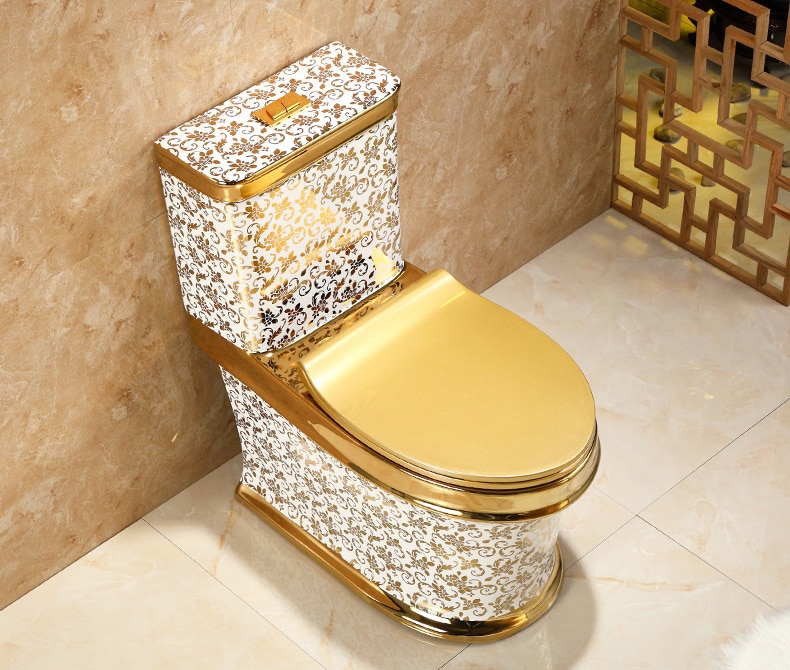 Gold Pattern Toilet  -  Gold Toilets