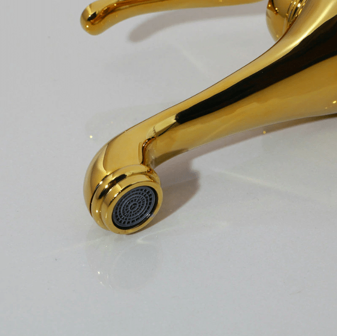 Gold Bathroom Basin Faucet  -  Gold Water Taps & Faucets