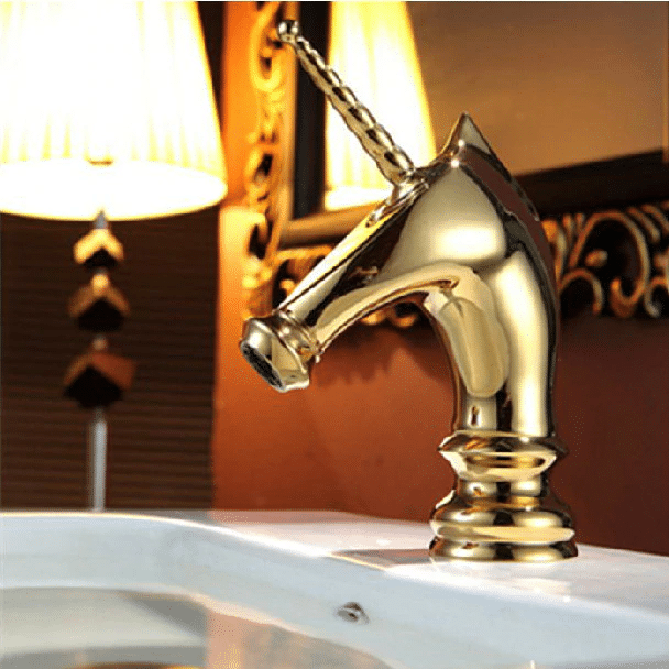 Gold Unicorn Bathroom Sink Faucet  -  Gold Water Taps & Faucets