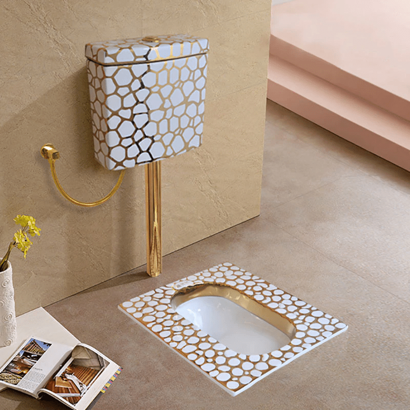Luxorius Gold Squat Toilet  -  Gold Toilets
