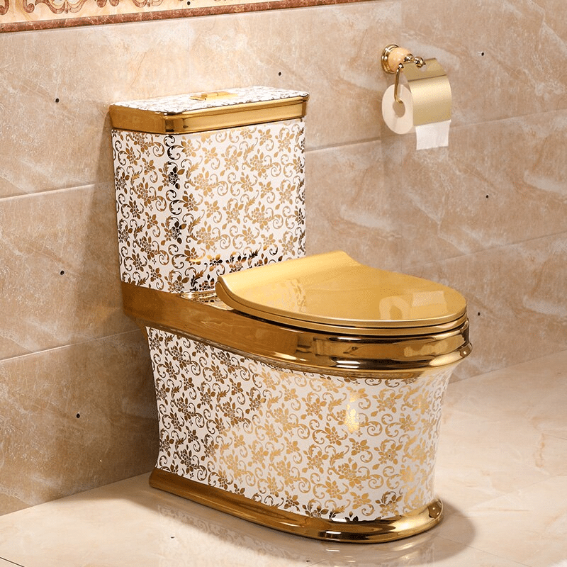 Gold Pattern Toilet  -  Gold Toilets