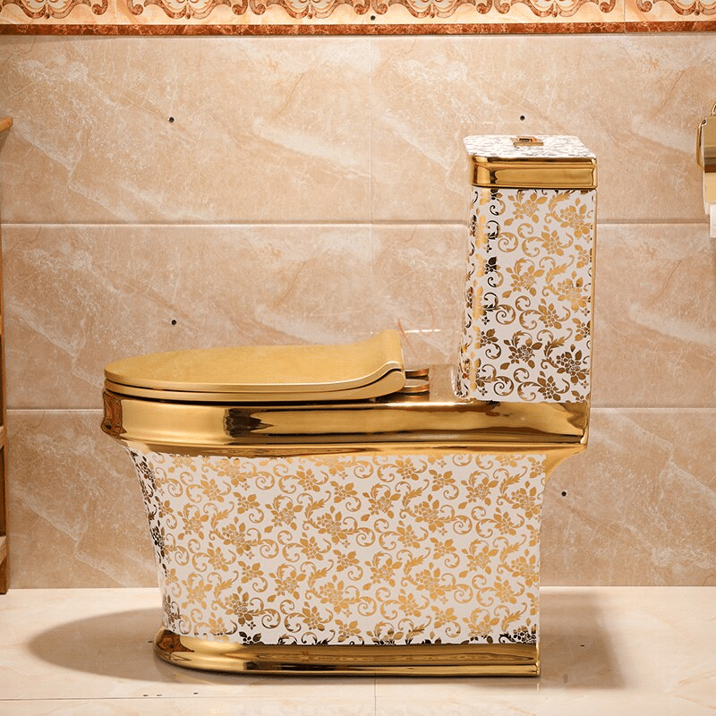 Gold Pattern Toilet  -  Gold Toilets