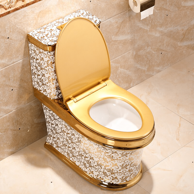 Gold Pattern Toilet  -  Gold Toilets