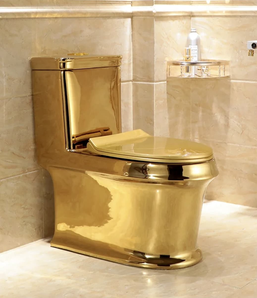 Classic Plain Gold Toilet  -  Gold Toilets