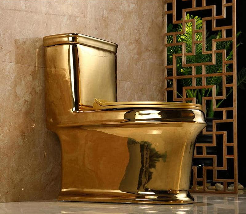 Classic Plain Gold Toilet  -  Gold Toilets