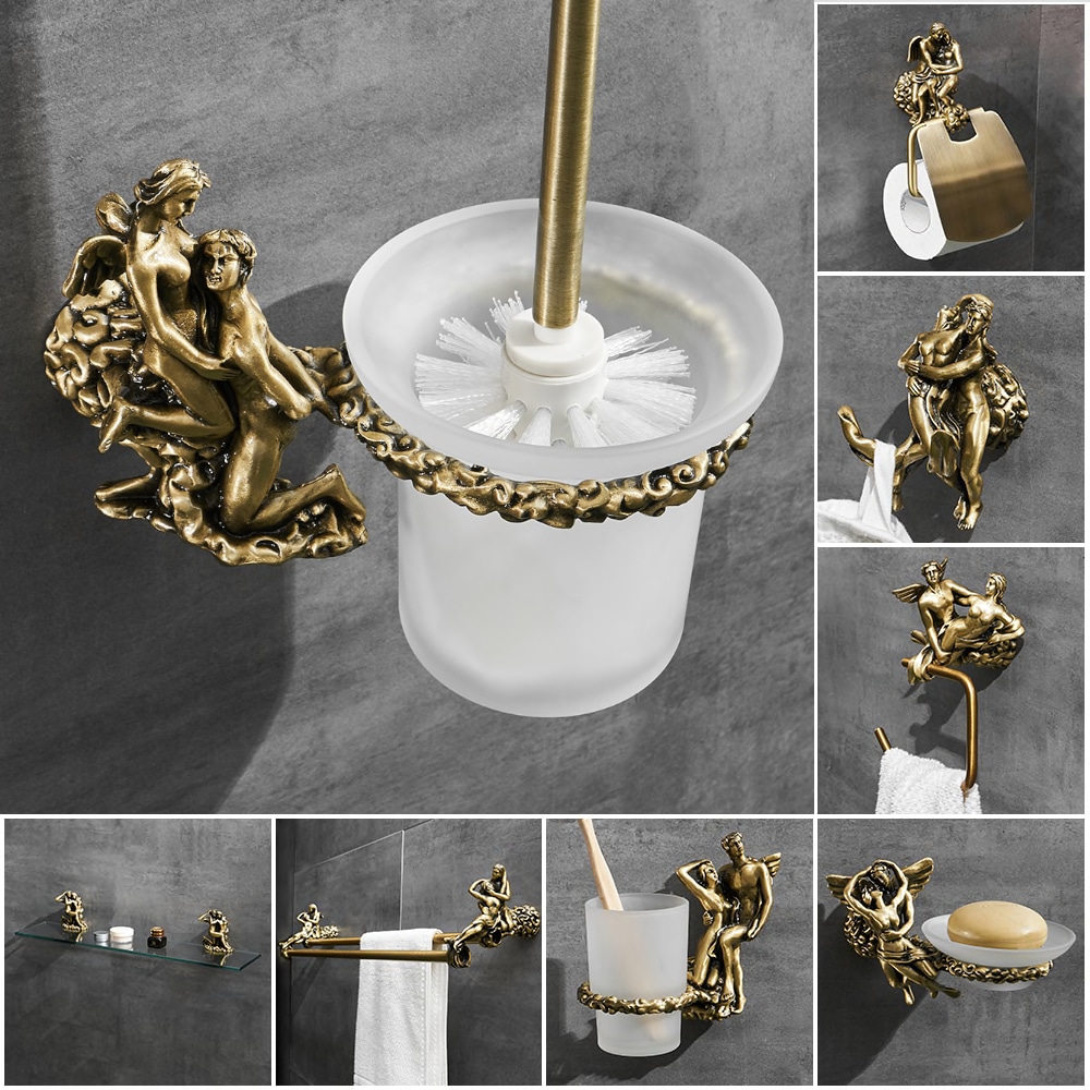 Bronze “Lovers” Double Towel Bar  -  Bathroom Accessories
