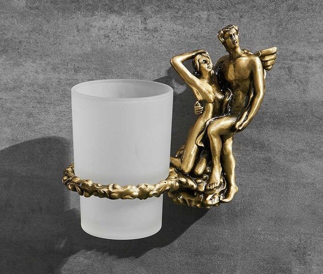 Bronze “Lovers” Cup-Toothbrush Holder  -  Bathroom Accessories