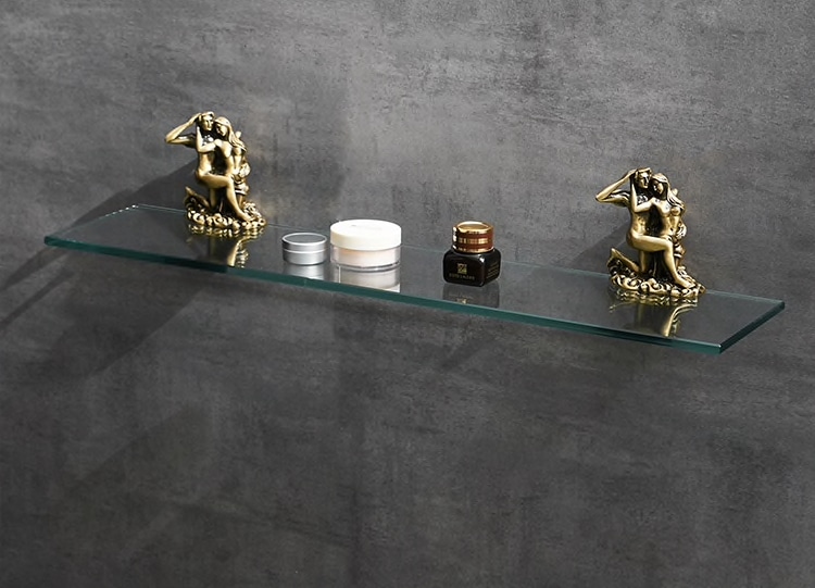 Bronze “Lovers” Glass Shelf  -  Bathroom Accessories