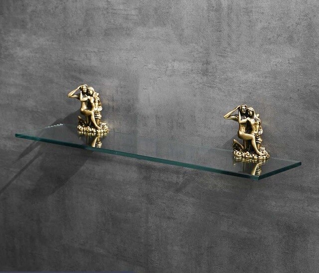 Bronze “Lovers” Glass Shelf  -  Bathroom Accessories