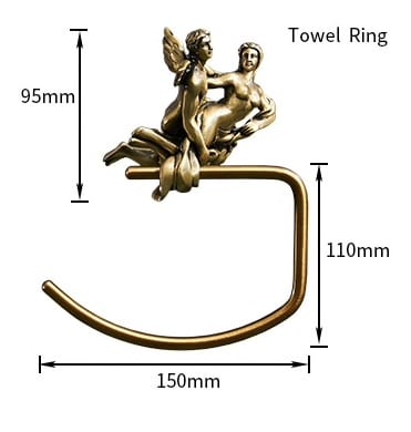 Bronze “Lovers” Towel Ring  -  Bathroom Accessories