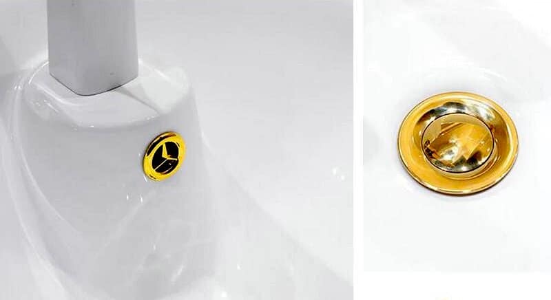 Plain Gold Pedestal Basin  -  Gold Bathroom Basins / Sinks