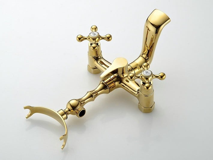 Retro Gold Bathtub Faucet & Shower Set  -  Shower Sets & Bathtub Faucets