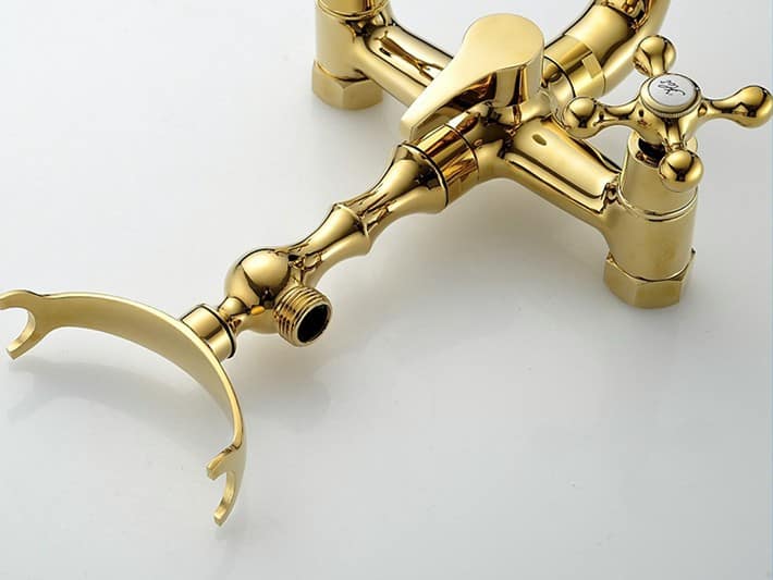 Retro Gold Bathtub Faucet & Shower Set  -  Shower Sets & Bathtub Faucets