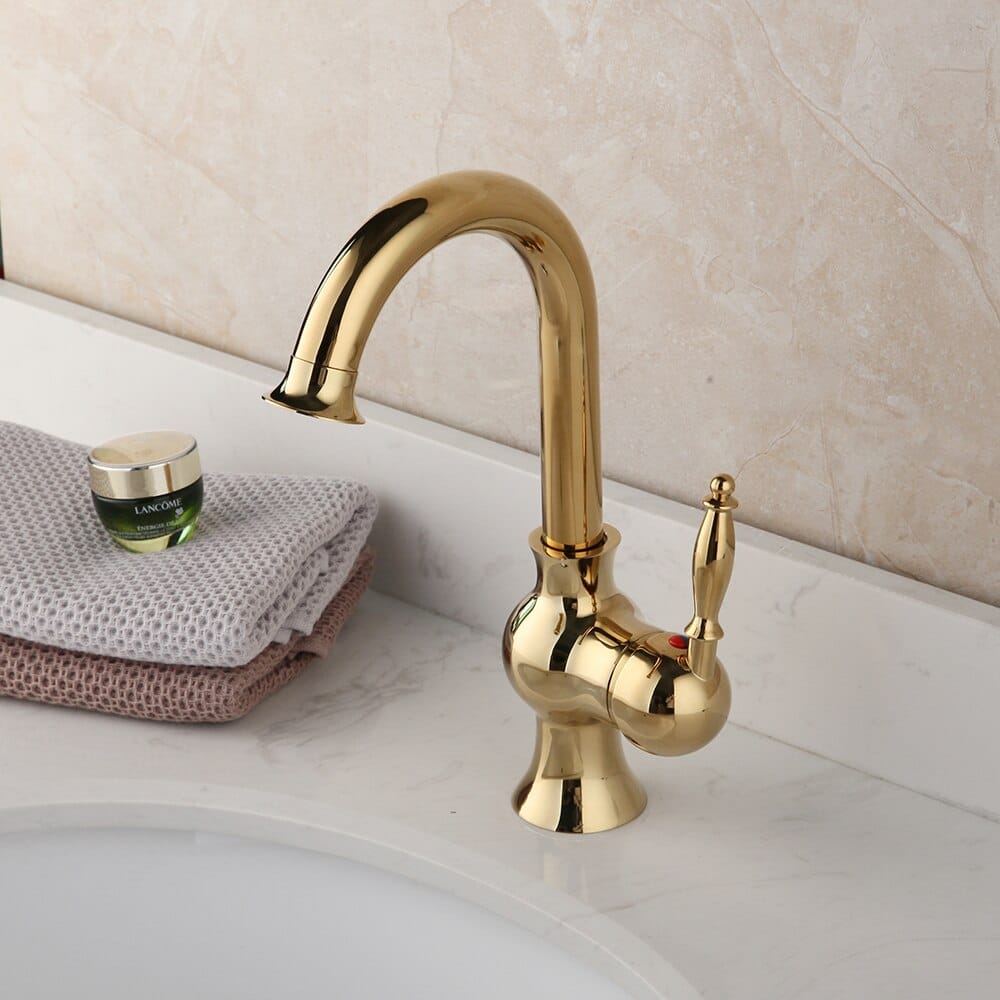 Classic Gold Basin Faucet  -  Gold Water Taps & Faucets