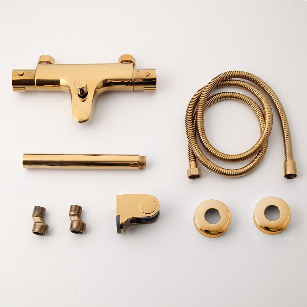 Simple Modern Gold Shower Set  -  Shower Sets & Bathtub Faucets