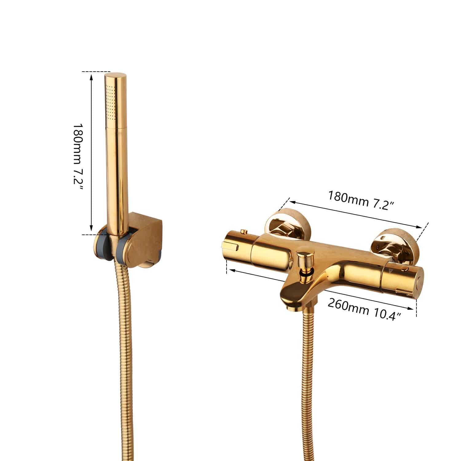 Simple Modern Gold Shower Set  -  Shower Sets & Bathtub Faucets