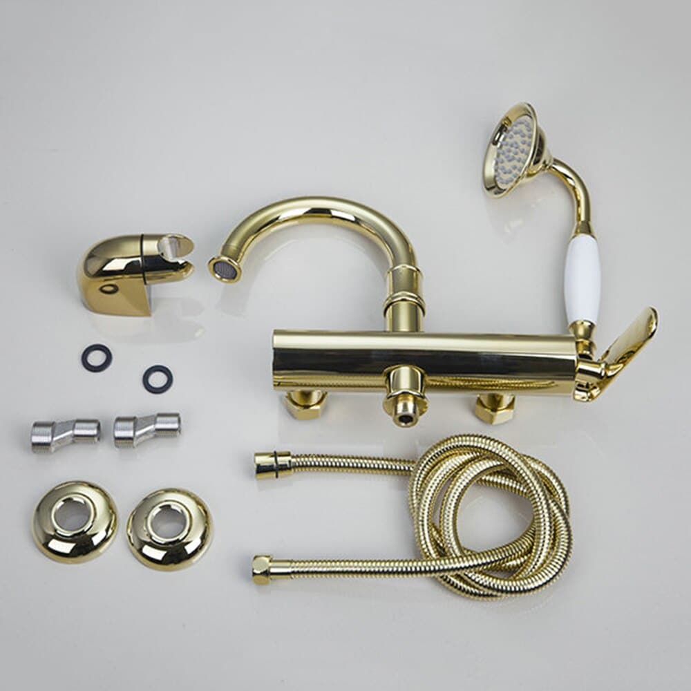 Simple Classic Gold Shower Set  -  Shower Sets & Bathtub Faucets