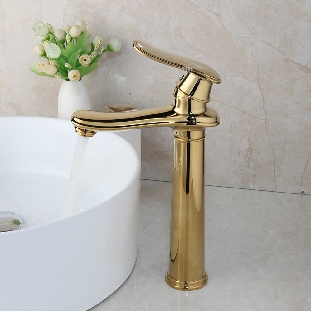 Modern Gold Bathroom Faucet  -  Gold Water Taps & Faucets
