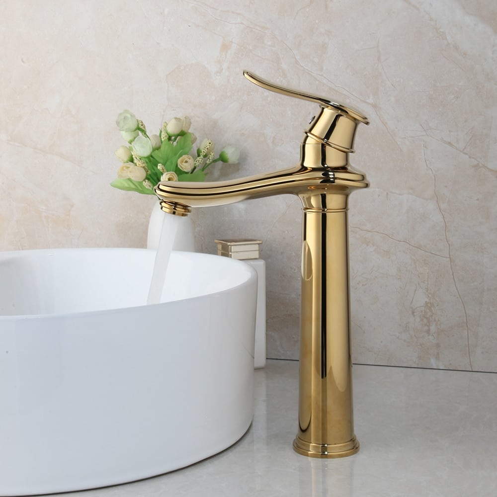 Modern Gold Bathroom Faucet  -  Gold Water Taps & Faucets