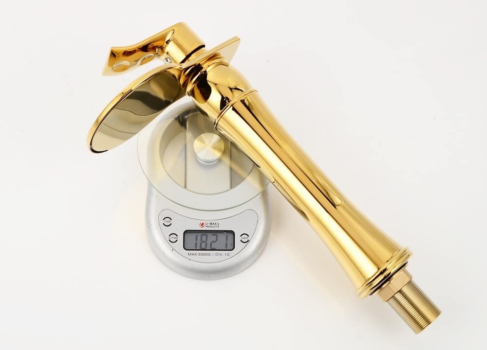 Modern Gold Bathroom Waterfall Faucet  -  Gold Water Taps & Faucets