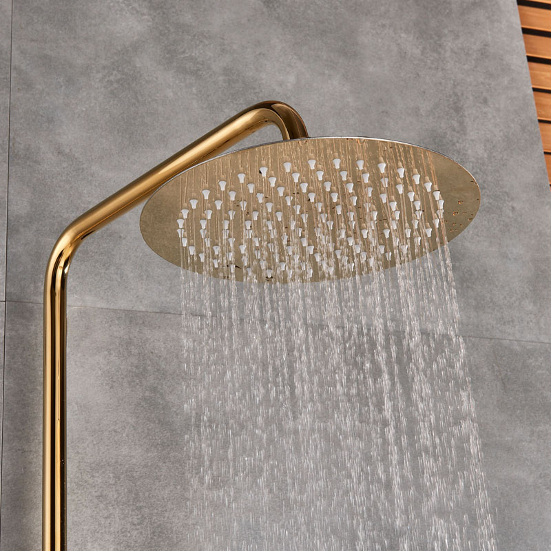 Exclusive Luxury Gold Bathroom Shower Set  -  Shower Sets & Bathtub Faucets