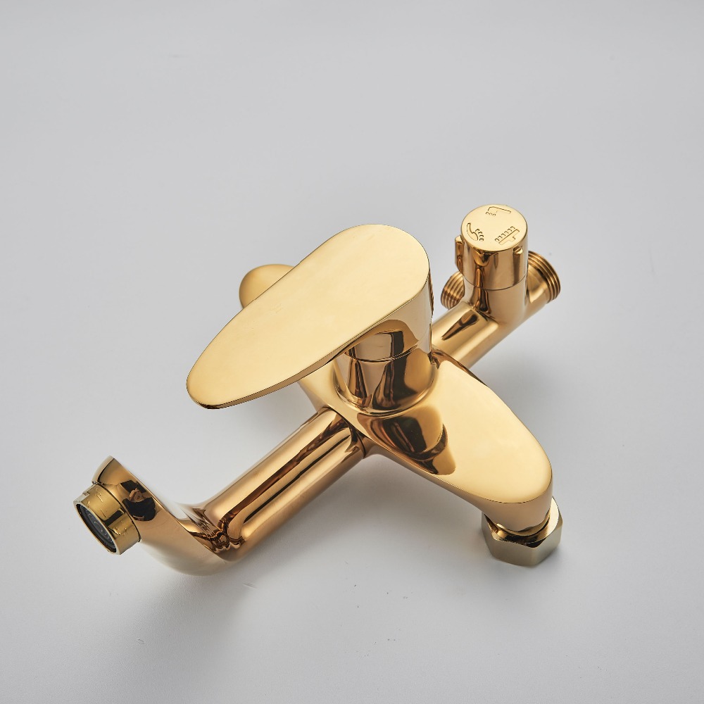 Exclusive Luxury Gold Bathroom Shower Set  -  Shower Sets & Bathtub Faucets