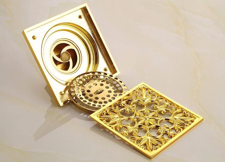 Gold Bathroom Floor Drain  -  Gold Floor Drains