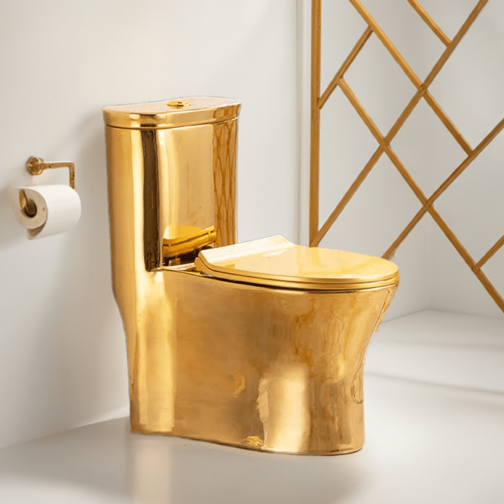 Premium Plain Gold Toilet  -  Gold Toilets