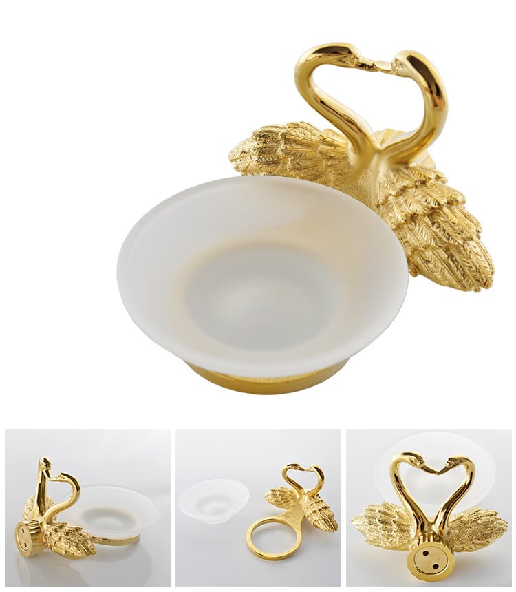 Gold “Swan” Bathroom Set  -  Bathroom Accessories