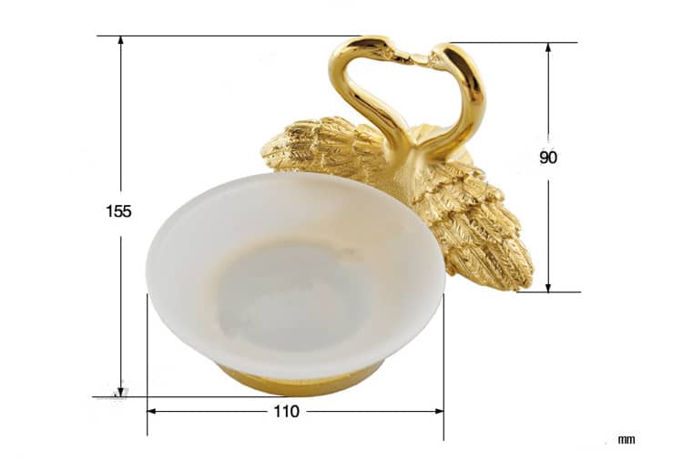 Gold Swan Soap Dish  -  Bathroom Accessories