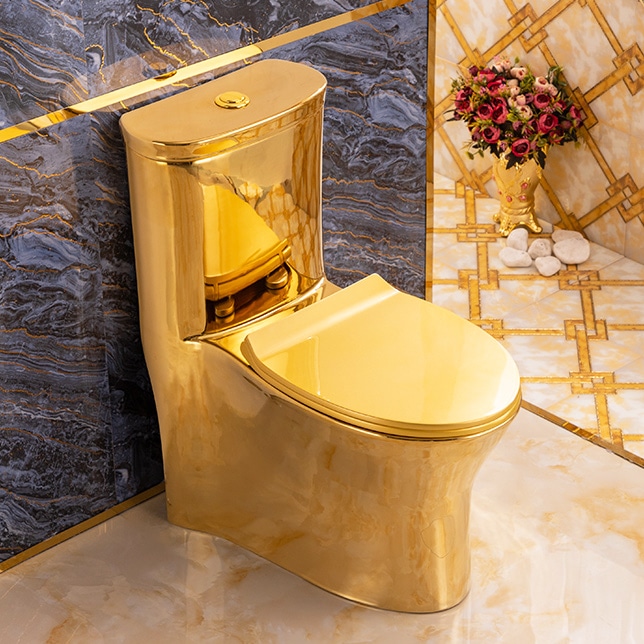 Premium Plain Gold Toilet  -  Gold Toilets
