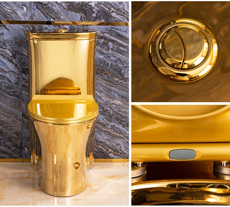 Premium Plain Gold Toilet  -  Gold Toilets