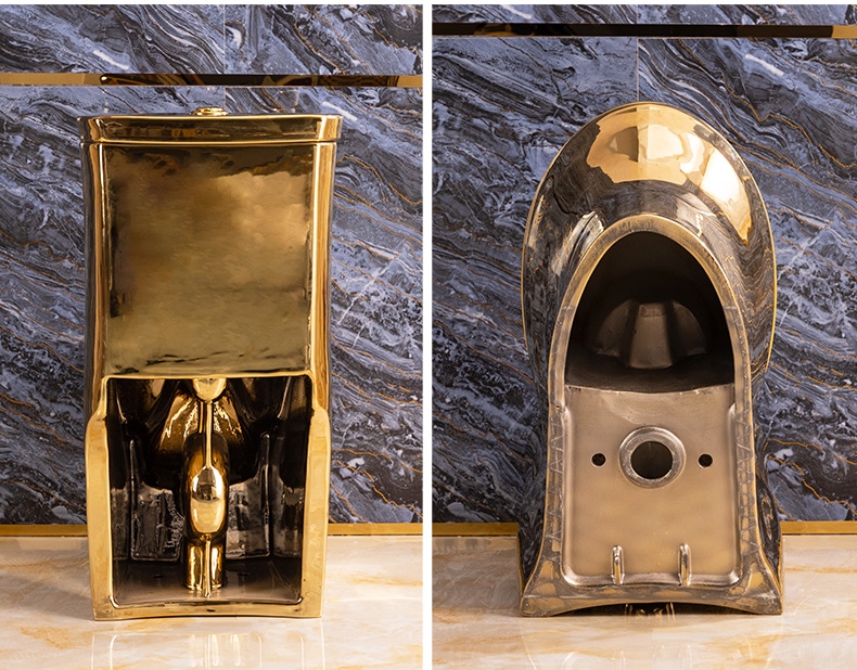 Premium Plain Gold Toilet  -  Gold Toilets