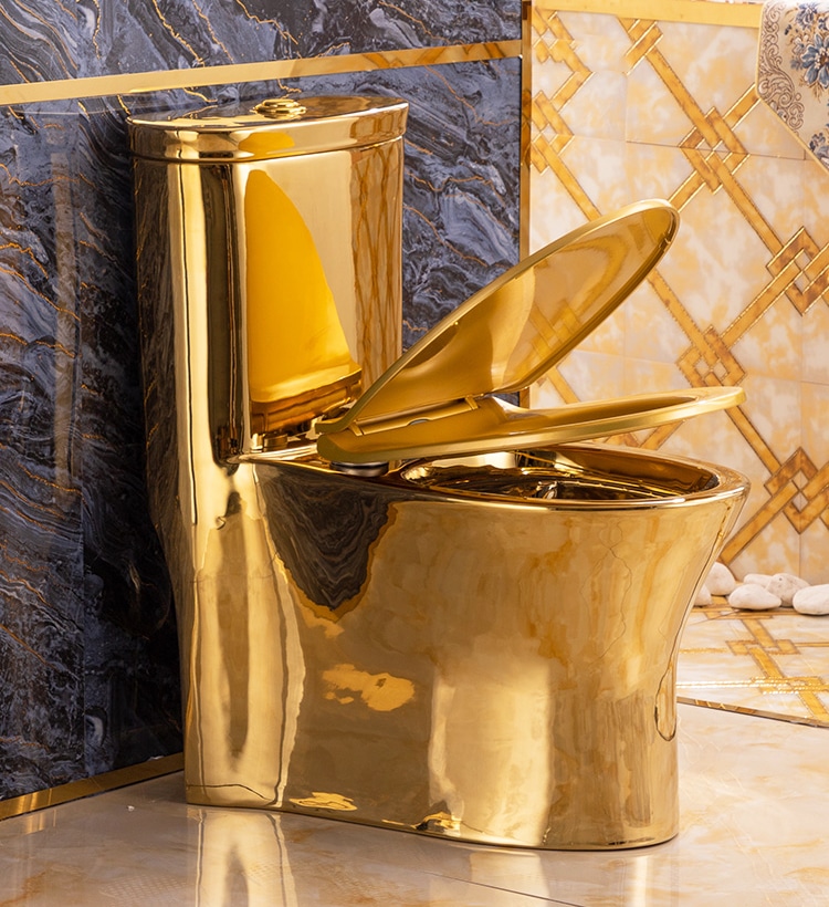 Premium Plain Gold Toilet  -  Gold Toilets