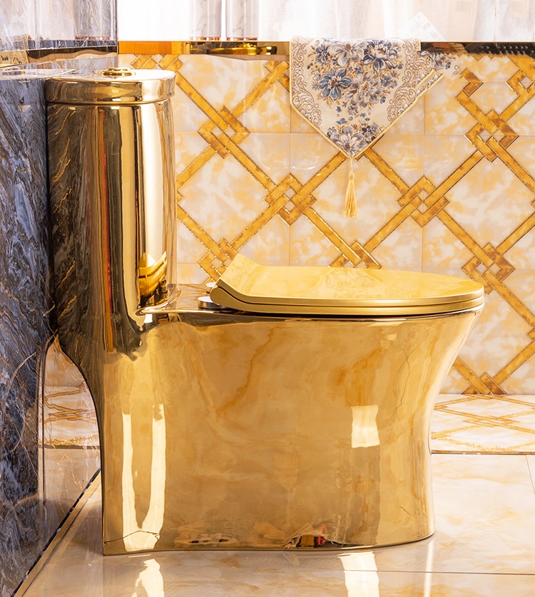 Premium Plain Gold Toilet  -  Gold Toilets