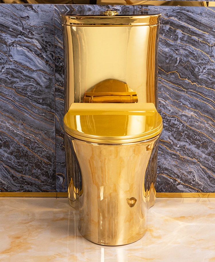 Premium Plain Gold Toilet  -  Gold Toilets